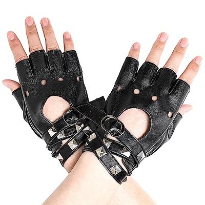 Yikisdy Fashion Sequin Lace Gloves Fingerless Stretch Glove Long