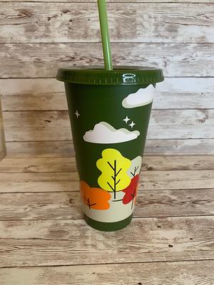 STARBUCKS Custom Reusable Cold Cup Tumbler with 24oz | Sunflower Butterfly