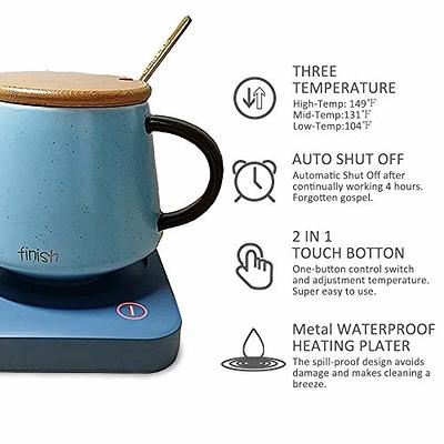 Electric Coffee Mug Warmer - 3 Temperature Settings, Auto Shut Off