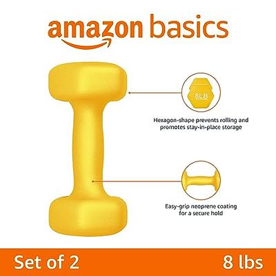 Basics Neoprene Coated Hexagon Workout Dumbbell Hand Weight,  8-Pound, Set of 2, Yellow - Yahoo Shopping