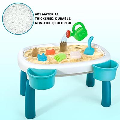 Sensory Activity Table for Kids and Toddlers with 2 Plastic Buckets and 7  Beach Toys