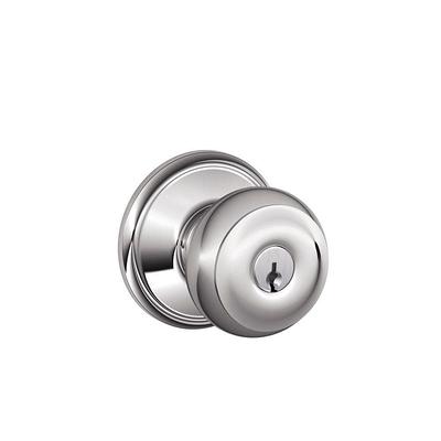 Schlage Georgian Satin Nickel Keyed Entry Door Knob F51 GEO 619