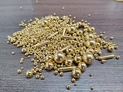 Golden Years Edible Metallic 6mm Sugar Pearls Cachous Sprinkles Balls for  Baking Cake Decorating Cookies Biscuits Deserts Resin Candles Kids 