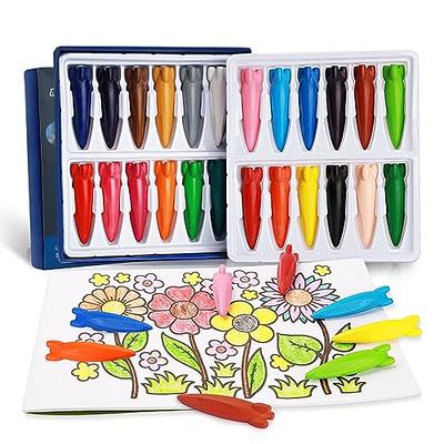 deli Toddler Crayons Rocket Non-Toxic Crayons for Toddlers Age 1 and Older  Washable Crayons Painting Drawing & Art Supplies,24 Packs Crayons (24)