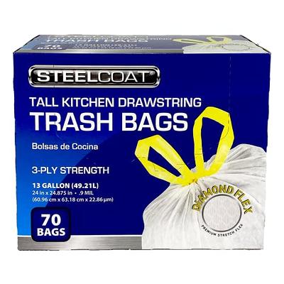 Highmark Large Drawstring Trash Bags 33 Gallon Black Box Of 70