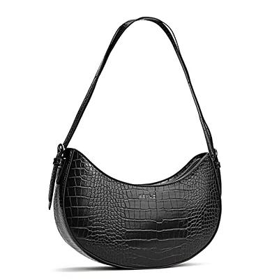  Loiral Shoulder Bags for Women, Cute Hobo Tote Leather Handbag  Mini Clutch Purse with Zipper Closure, Black : Clothing, Shoes & Jewelry