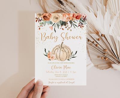 Little Pumpkin Baby Shower Invitation