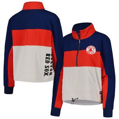 Women's Antigua Red Boston Sox Team Logo Victory Full-Zip Hoodie