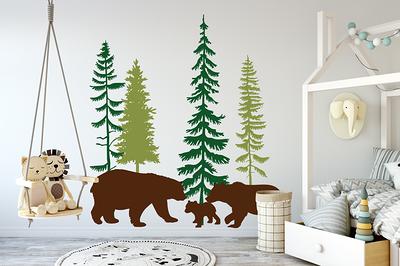 Forest Animals Nursery Wall Decal Sticker Woodland Animals 