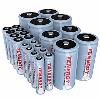 Powerowl Rechargeable D Batteries 4-Pack 10000mah NiMH, , D Cell Batteries  