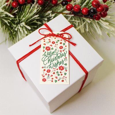 Christmas Floral - Holiday Gift Tags - Set of 8