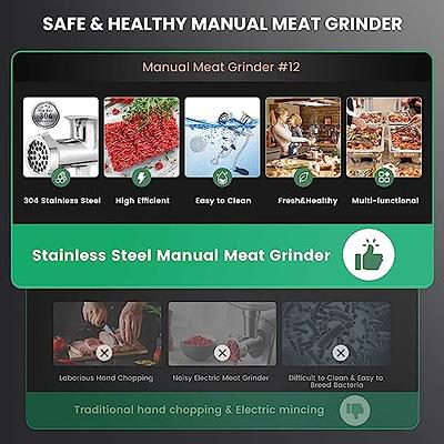 Huanyu Meat Grinder Manual Stainless Steel Meat Mincer Sausage