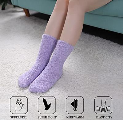 6 Pairs of Fuzzy Socks For Women, Warm, Soft Furry Microfiber, Comfortable,  Cozy, Bulk Pack