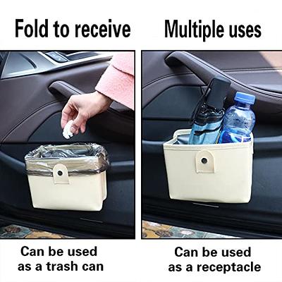 Mini Car Trash Bin With Lid Universal Mini Trash Can For Car