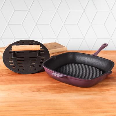 Backcountry Iron 13.5 Inch Cast Iron Pizza Pan with Loop Handles