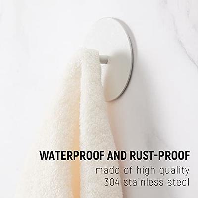 Rise age Adhesive Hook, Waterproof in Shower Hooks for Hanging Loofah,  Towels, Clothes, Robes for Bathroom Stainless Steel Removable Adhesive Wall