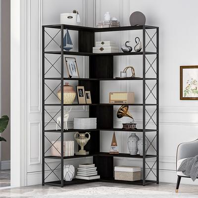 Tribesigns 5-Shelf Corner Bookshelf, Large Modern Corner Bookcase, 5-Tier  Tall Corner Shelf Storage Display Rack with Metal Frame for Living Room  Home