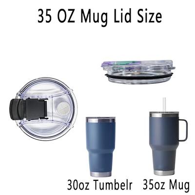 Tumbler Lids Replacement Design for YETI Rambler 35 oz Straw Mug,for YETI  Tumbler 30 oz Black
