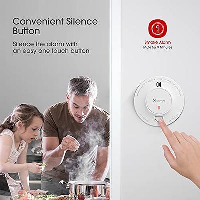 X-Sense Smoke Detector, 10-Year Battery Smoke Fire Alarm with Photoelectric  Sensor, LED Indicator & Silence Button, 1-Pack