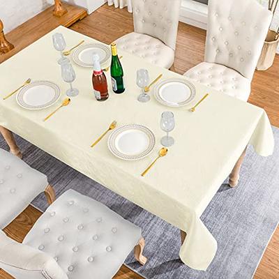 Softalker Rectangle Tablecloth Waterproof & Stain Resistant Table Cloth  Wrinkle Free Fabric Washable 210GSM Polyester Table Cover for