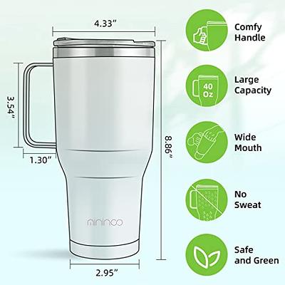 EALGRO 40 oz Tumbler with Handle, Large Insulated Tumblers with