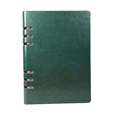 A5 Classic Refillable Notebook Loose Pocket Leather 6 Holes Ring