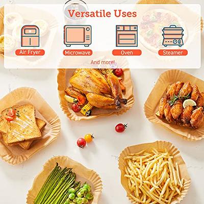 50/100Pcs Disposable Air Fryer Paper Liners Steamer Liners Square