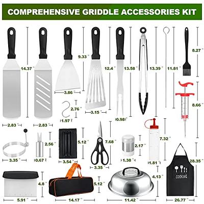 Grill Accessories, 122pcs Grill Set BBQ Tools Gifts for Men & Women, Grilling Tools Set for Outdoor Grill, Stainless Steel BBQ Kit, Grill Mats for