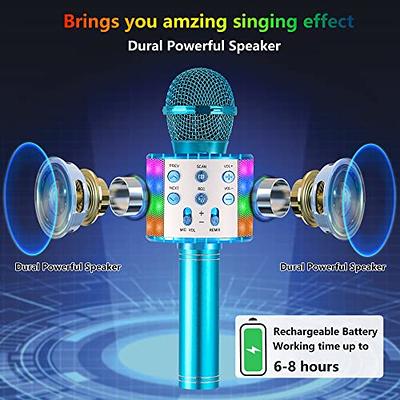  OVELLIC 2 Pack Karaoke Microphone for Kids, Wireless