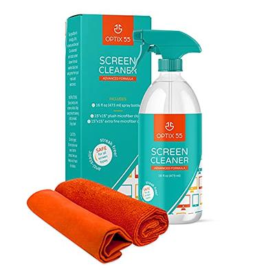  WHOOSH! Screen Cleaner Spray and Wipe - 3.4 oz + 0.3 oz + 2  Microfiber Cloth Wipes - Duo with Large & Travel Size Bottles for TV, Car,  Computer, Laptop, MacBook