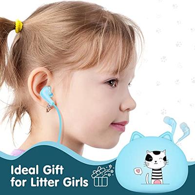 QearFun Cat Earbuds for Kids, Kawakii Wired Earbud & in-Ear Headphones Gift  for School Girls and Boys with Microphone and Lovely Earphones Storage Case(Blue)  - Yahoo Shopping