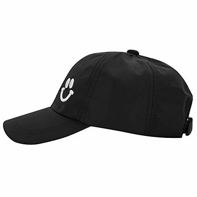 Uphily Plain Black Low Profile Snapback Baseball Cap - Absorb