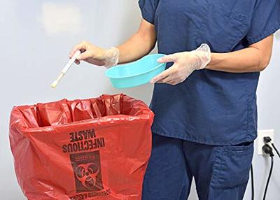  20-30 Gallon Medical Waste Trash Bags - 1.3 Mil