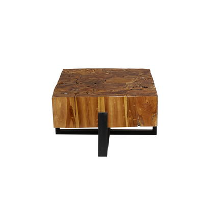 Grayson Lane Teak Wood Rustic Coffee Table in the Coffee Tables department  at