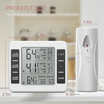 1~3 Digital Refrigerator Freezer Thermometer Wireless Sensor Temp Monitor  Alarm