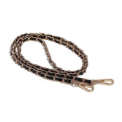 Xiazw DIY Heavy Chunky Aluminum Metal Purse Handle Bag Chains Charms Straps  Replacement Handbag Accessories Decoration (Gold)