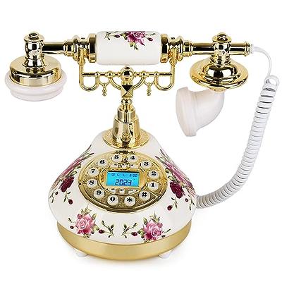 Sangyn Vintage Landline Phone Retro Phone Antique Telephone with Push  Button Old Fashioned Landline Telephone with LCD Display Ceramic Corded  Telephones for Home Office Cafe Bar Hotel - Yahoo Shopping