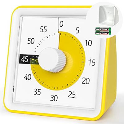 Secura 60-Minute Visual Timer, Classroom Countdown Clock, Silent Timer for  Kids and Adults, Time Management Tool for Teaching (Black) 