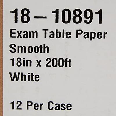 McKesson Exam Table Paper, Smooth - White, 21 in x 225 ft, 12 Count