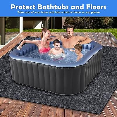 HOMSHIAM 79 Inch Dia Hot Tub Mat, Above-Ground Pool Protector Mat