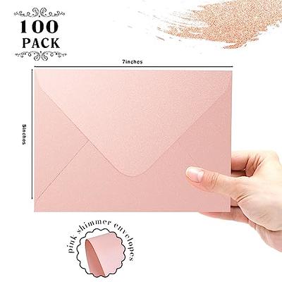  100 Pcs 5x7 Metallic Invitation Envelopes for 5 x 7 Cards  Printable 5x7 Envelopes for Invitations A7 Envelopes Greeting Card  Envelopes for Weddings Invitations Photos Postcards(Gold) : Office Products