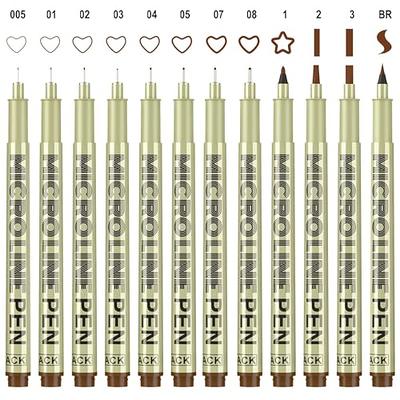 YLSHRF Micro Line Pens,Fineliner Pens Set Waterproof Drawing Ink Pen  Non‑Toxic Designer Needle Fineline Pen,Designer Painting Pens 