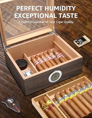 Metal Cigar Humidity Gauge High Quality glass Humidor Hygrometer