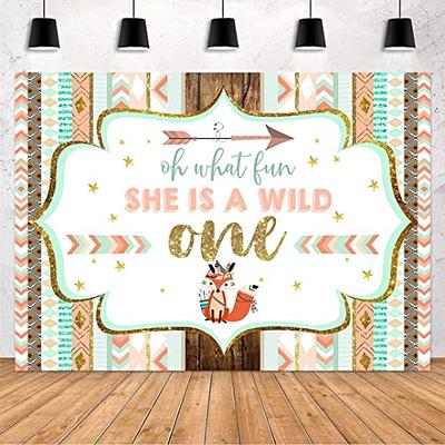 Avezano She's a Wild One Birthday Backdrop Tribal Teepee Tent Boho Theme  First Birthday Background Decorations Girl 1st Birthday Banner Supplies  (7x5ft) - Yahoo Shopping