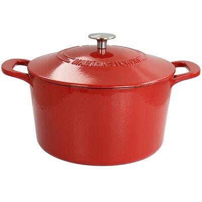 Martha Stewart Enameled Cast Iron 7 Quart Dutch Oven With Lid In Red -  Yahoo Shopping
