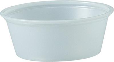 Zeml Portion Cups with Lids (2 Ounces 100 Pack) Disposable Plastic