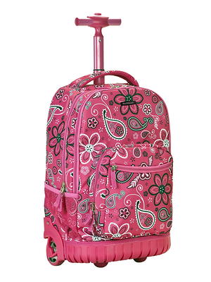 Rockland Unisex Luggage 17 Rolling Backpack R01 Peace 