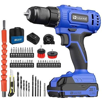 FADAKWALT 20V Cordless Drill/Driver Set,Electric Power Drill Kit