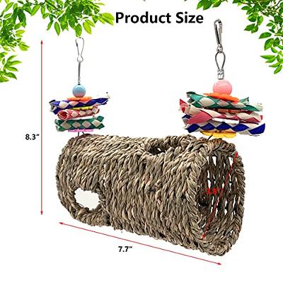 Vehomy Seagrass Bird House Bird Parrot Sea Grass Tent Parrot