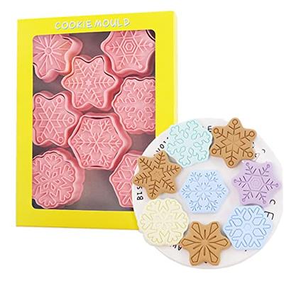 Cake Tools 1 set Christmas Snowflake Fondant Cake Mold Fondant Cookie  Plunger Cutter Cookie Stamp Cookie Molds Cake Decorating